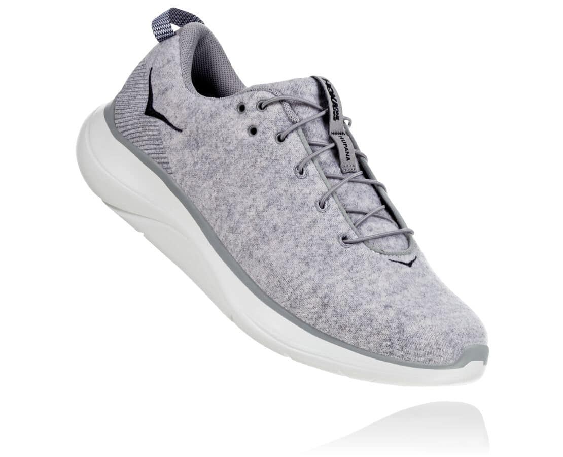 Adidasi Alergare Hoka One One Hupana Flow Wool Wide Barbati - Gri Inchis | Romania OMGL59263